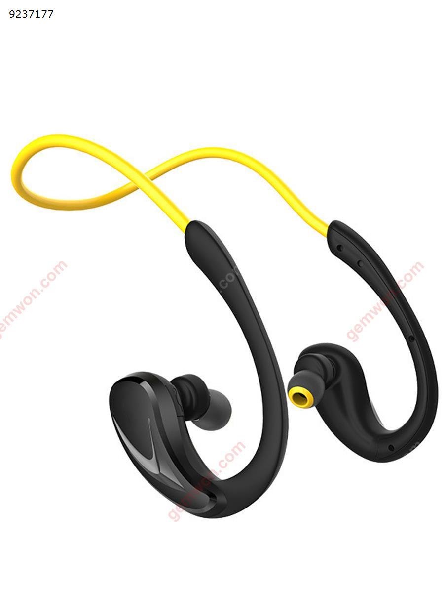 AWEI A880BL Bluetooth 4.0 Wireless Waterproof Sports Headphones Subwoofer Comfortable and wear resistant AIR Sound proofing NFC speed pairing (yellow) Headset A880BL