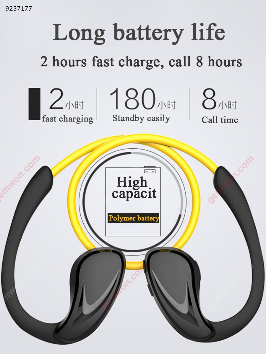 AWEI A880BL Bluetooth 4.0 Wireless Waterproof Sports Headphones Subwoofer Comfortable and wear resistant AIR Sound proofing NFC speed pairing (yellow) Headset A880BL