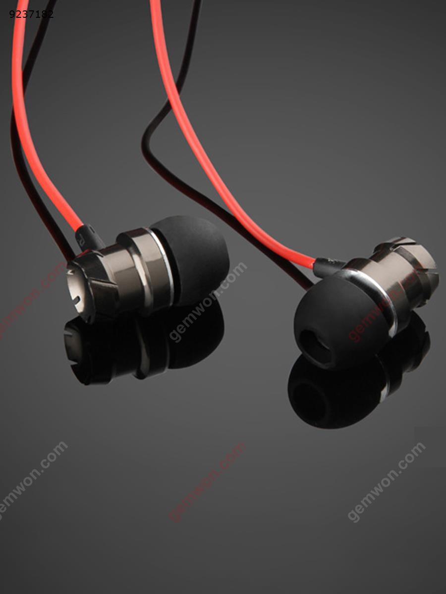 Wired Headphones Subwoofer for answering calls Universal Headphones (red) Headset EN30