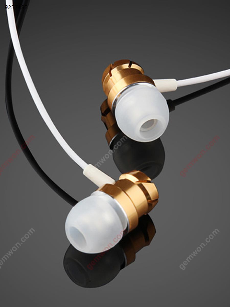 Wired Headphones Subwoofer for answering calls Universal Headphones (Gold) Headset EN30