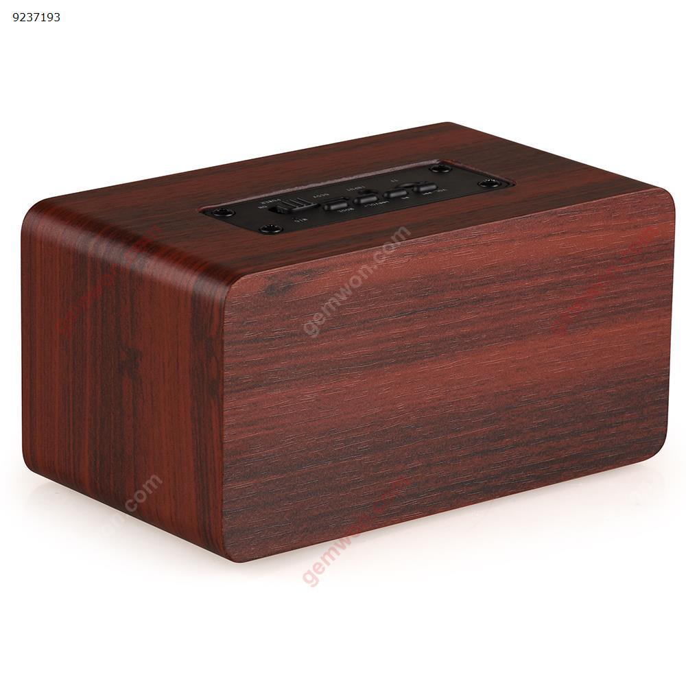 Wooden Bluetooth Speaker Dual Speaker Card Bluetooth Speaker (Red) Bluetooth Speakers W5