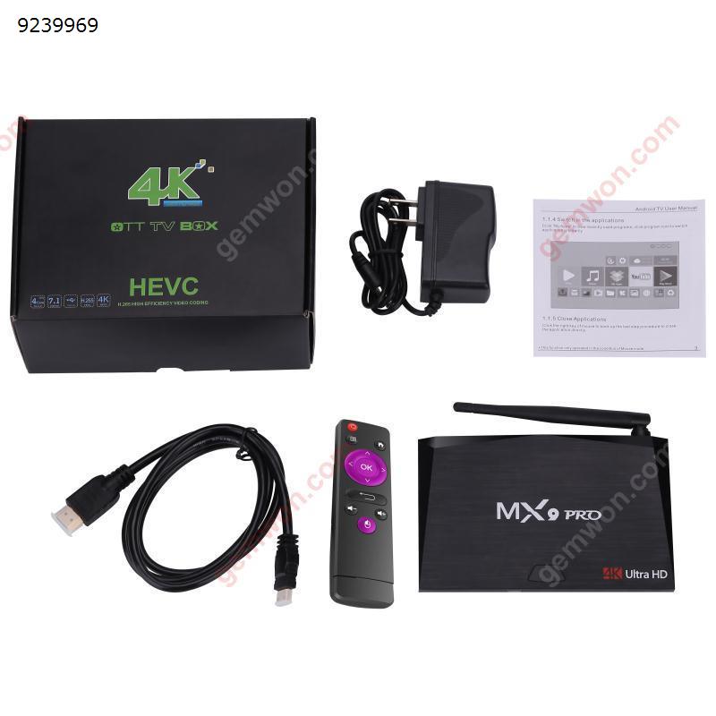 MX9 Pro Android 7.1 Mini PC RK3328 Ouad-Core 64Bit 2G + 16G H.265 UHD 4K VP9 HDR 3D WiFi Bluetooth 4.0 Smart TV Box MX9 PRO