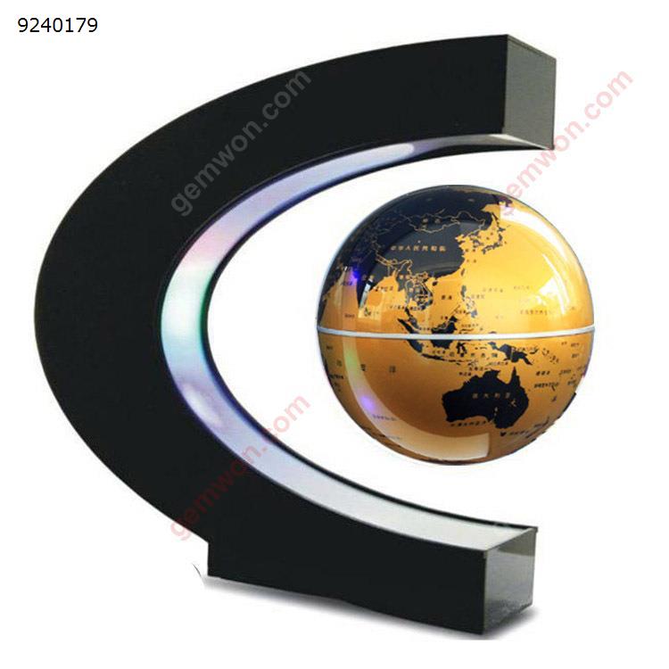 Magnetic levitation floating world map globe C shape base, 3 