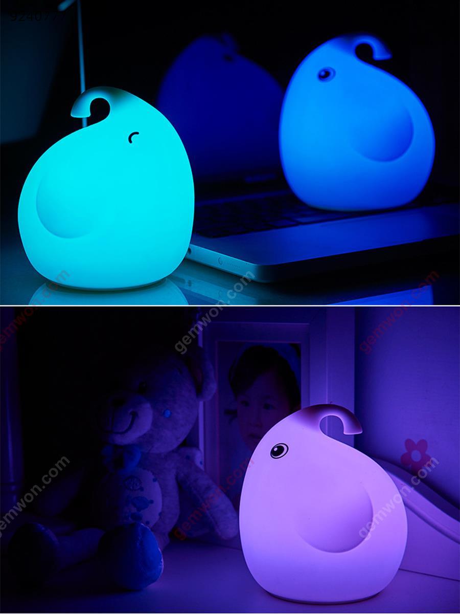 Creative and Practical Energy-saving Induction Night light,USB Charged,LED，Squint Elephant Night Lights 33