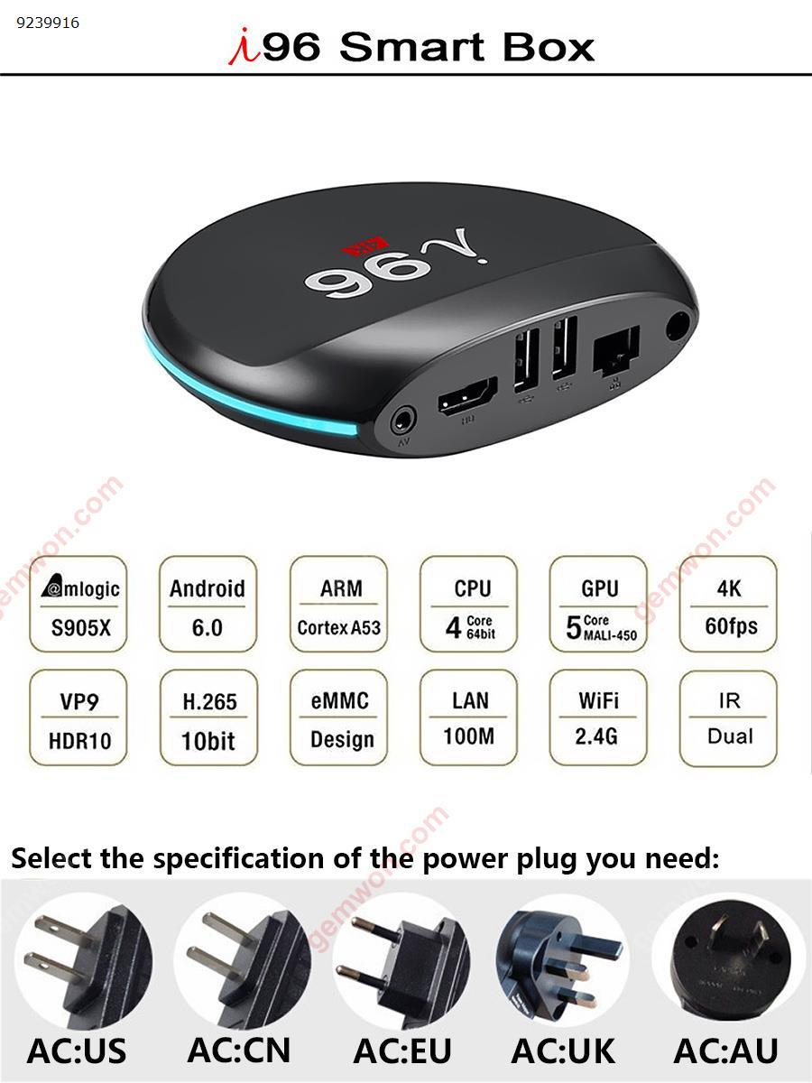 High Quality Android TV Box s905 3D 4K RK3229 Set Top Box 1GB 8GB kodi 16.1 smart tv box Smart TV Box I96