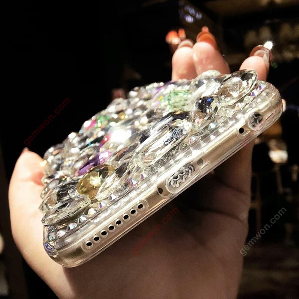 iphone6 plus Gems Mobile Shell，All inclusive Diamond phone case，Transparent color Case iphone6 plus Gems Mobile Shell