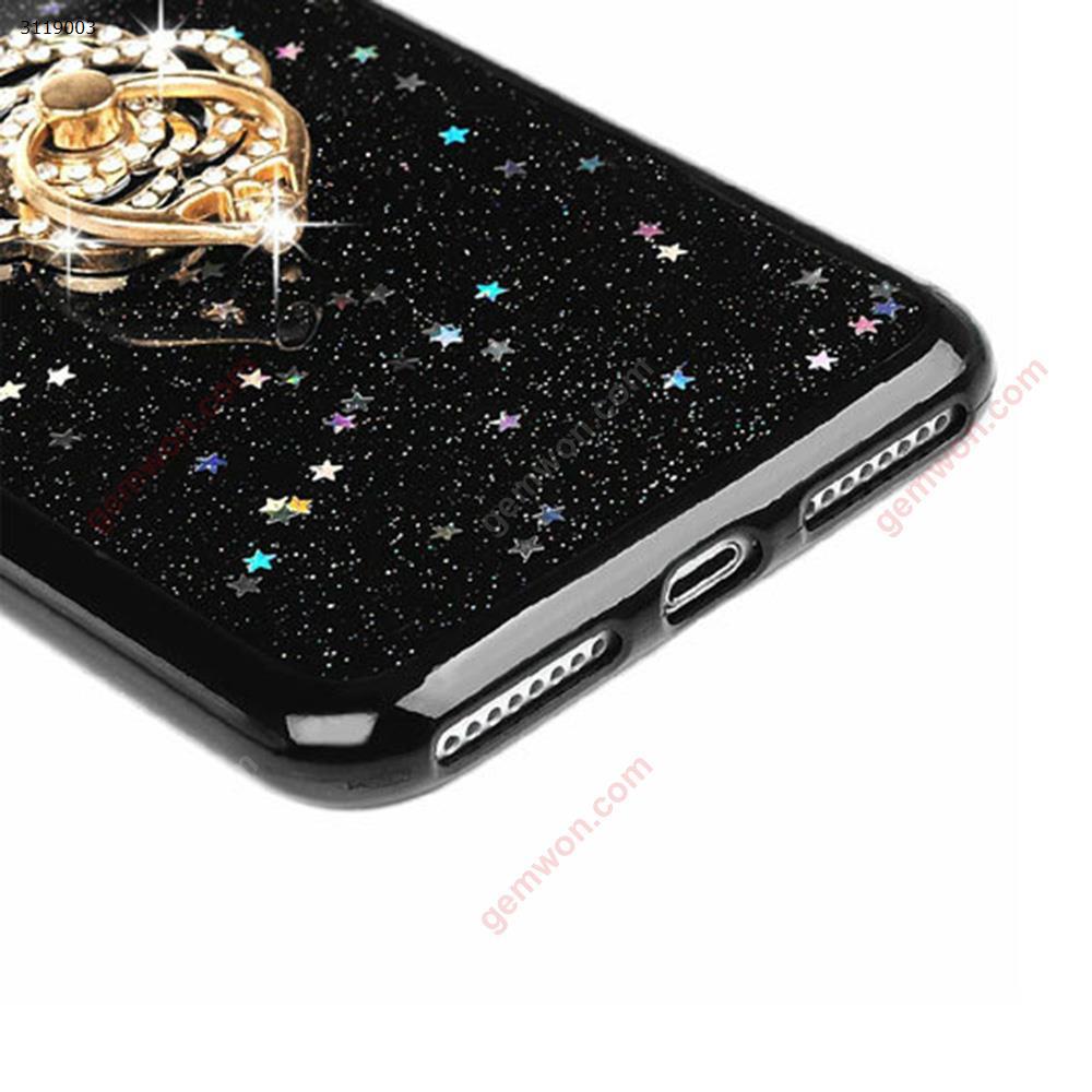 iphone6 Camellia Ring Mobile Shell，liquid quicksand Glitter soft shell，black Case iphone6 Camellia Ring Mobile Shell