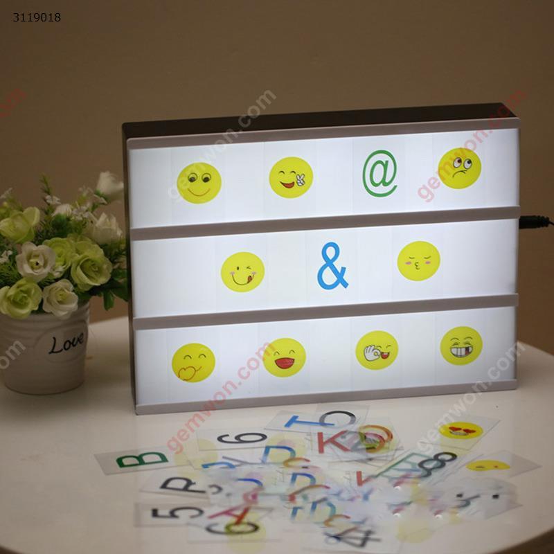 LED light box，A4 letter card，Diy glow puzzle，Light source power 3W，black Decorative light LED light box