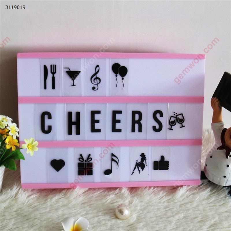 LED light box，A4 letter card，Diy glow puzzle，Light source power 3W，pink Decorative light LED light box