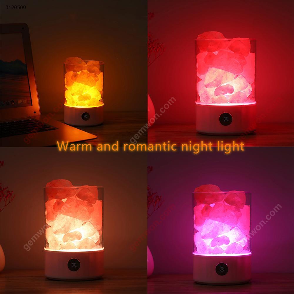 Creative Himalaya Crystal Salt Light,Natural Negative lons Lamp，LED，Black Camping & Hiking N/A