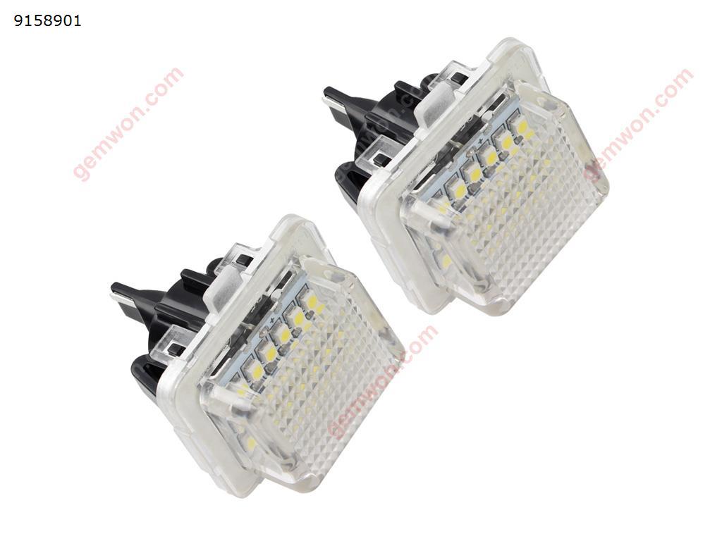 2Pcs Car LED license plate lights for  Mercedes-Benz W204(5D) W212 W216 W221 W207 Auto Replacement Parts PZD