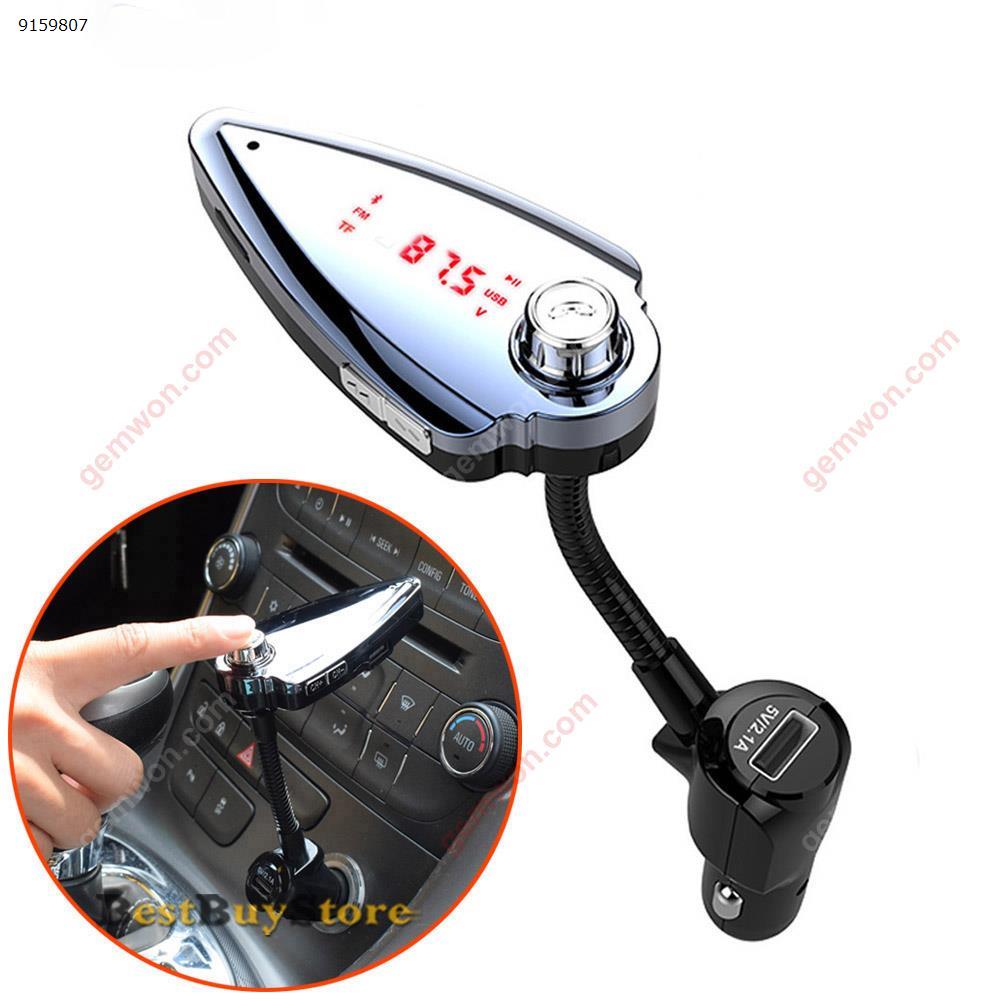 Bluetooth Car Kit handsfree Set FM Transmitter MP3 Player 5V 2.1A USB Car charger Support TF SD Card & USB memory Music Car Appliances T6S