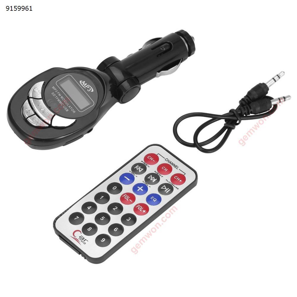 4 in1 LCD Auto Car MP3 Player Wireless FM Transmitter Modulator with USB CD MMC Remote Kit Black Hot Selling Drop Shipping Car Appliances MP3