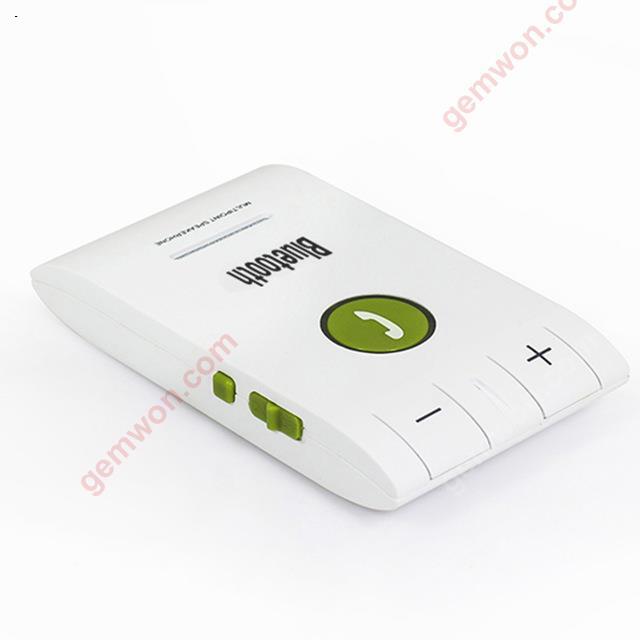 Universal Hands Free Calling MultiPoint Speakerphone Wireless Bluetooth Car Kit with Microphone Bluetooth V4.0+EDR（white） Car Appliances 6E