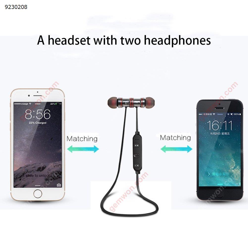 Metal magnetic suction Wireless Earphones In ear Headsets Sports Running Music Bluetooth Earphone Headset BT-E01