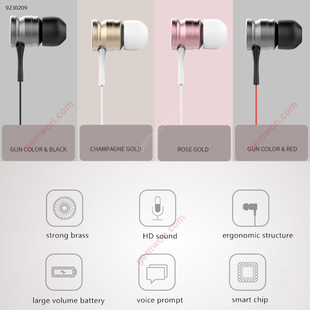 Wireless Bluetooth Earphone G3 Metal Magnetic headphones with mic Sport Bluetooth Headset Bilateral Stereo mini Earbuds(black) Headset G3