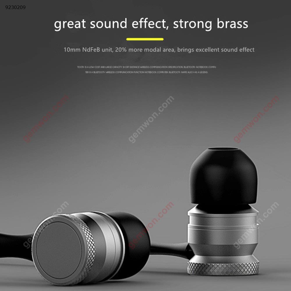 Wireless Bluetooth Earphone G3 Metal Magnetic headphones with mic Sport Bluetooth Headset Bilateral Stereo mini Earbuds(black) Headset G3