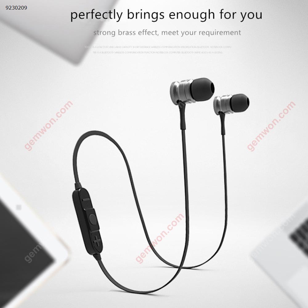 Wireless Bluetooth Earphone G3 Metal Magnetic headphones with mic Sport Bluetooth Headset Bilateral Stereo mini Earbuds(black) Headset G3