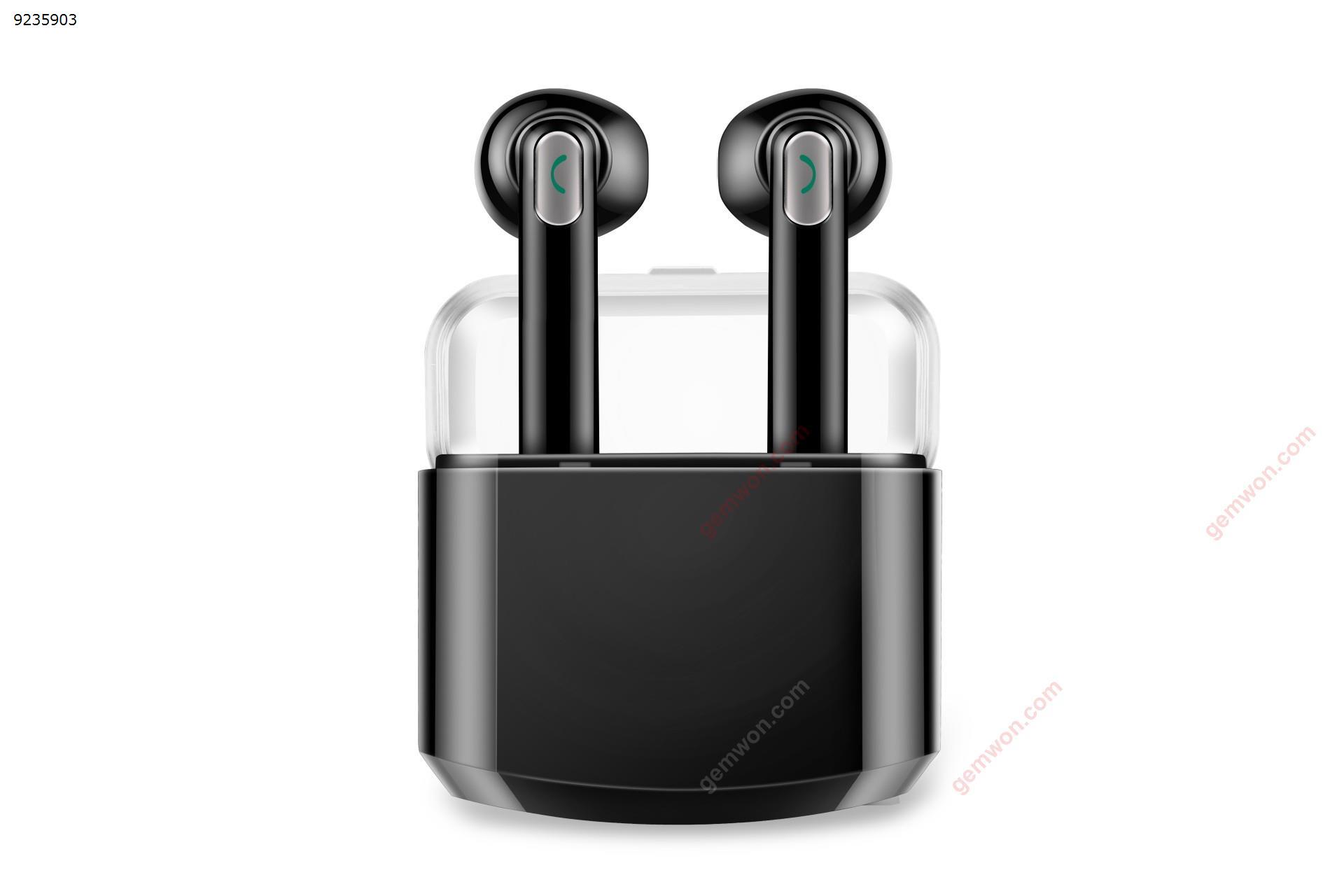 TWS Mini Portable Dual Wireless Bluetoothe Earphones Headphones with Charging Box(black) Headset N/A