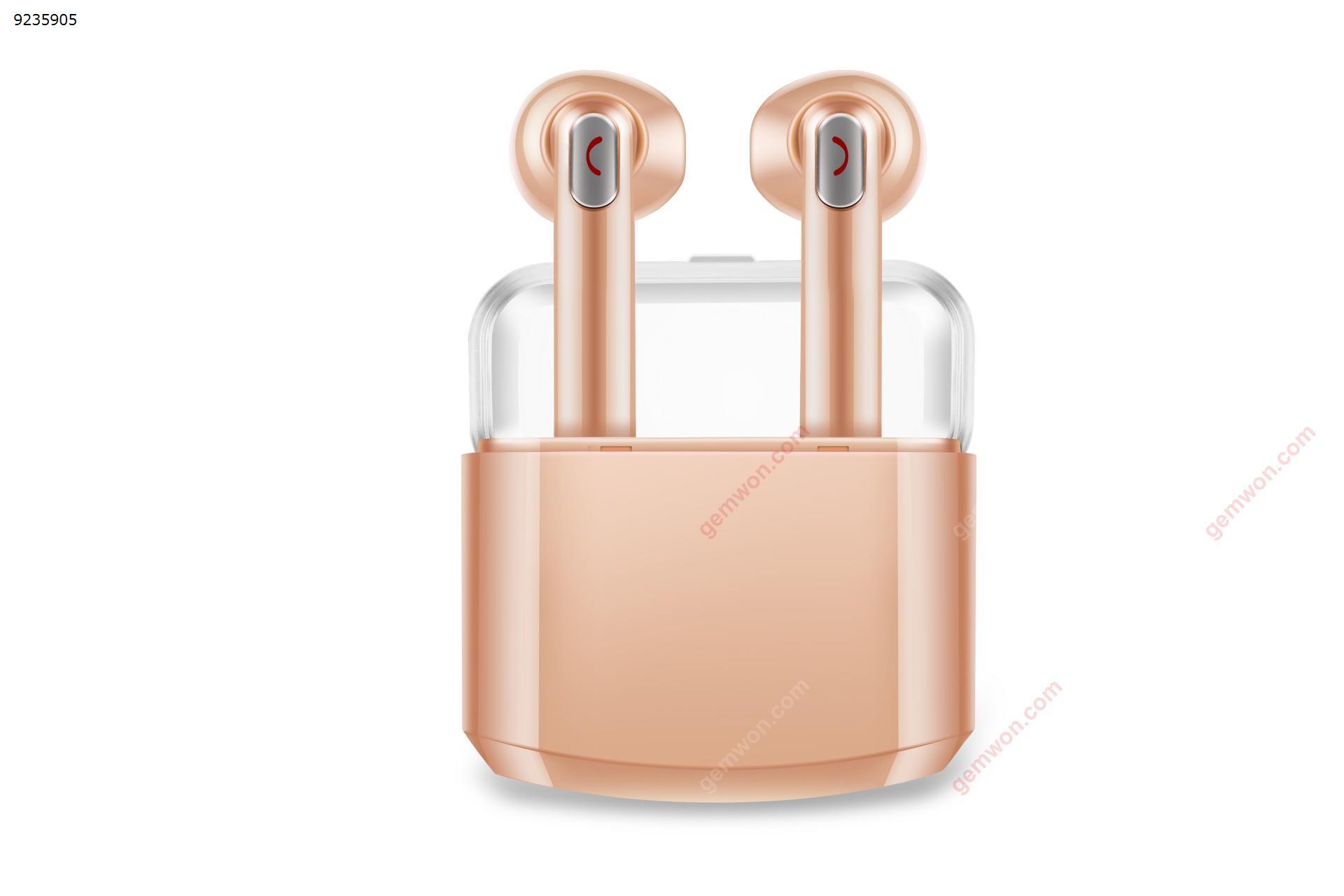 TWS Mini Portable Dual Wireless Bluetoothe Earphones Headphones with Charging Box(GOLD) Headset N/A