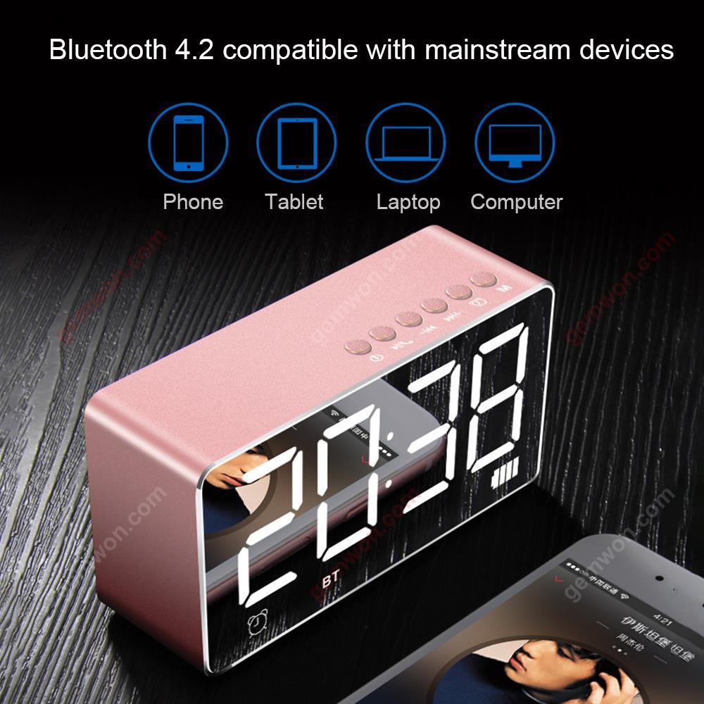 Q9 alarm, bass Bluetooth speaker (rose gold) Bluetooth Speakers Q9