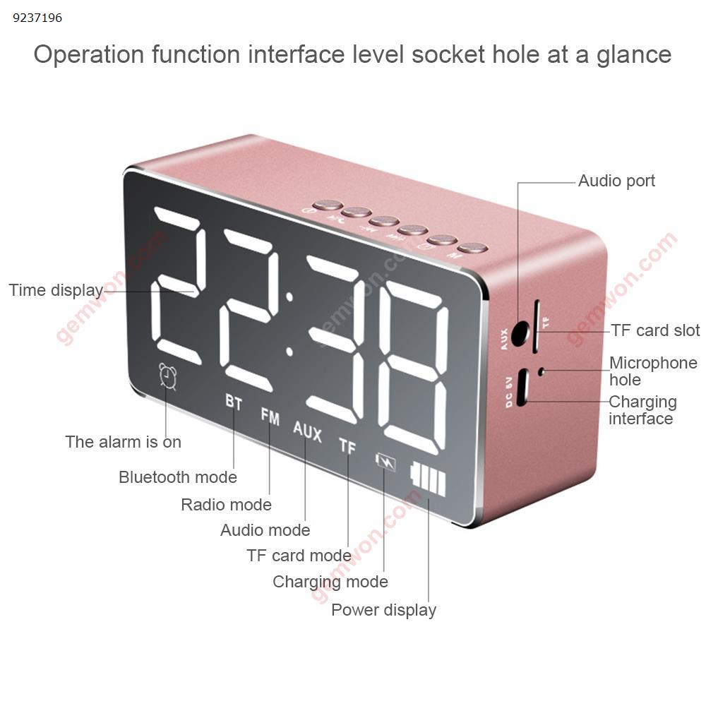 Q9 alarm, bass Bluetooth speaker (rose gold) Bluetooth Speakers Q9