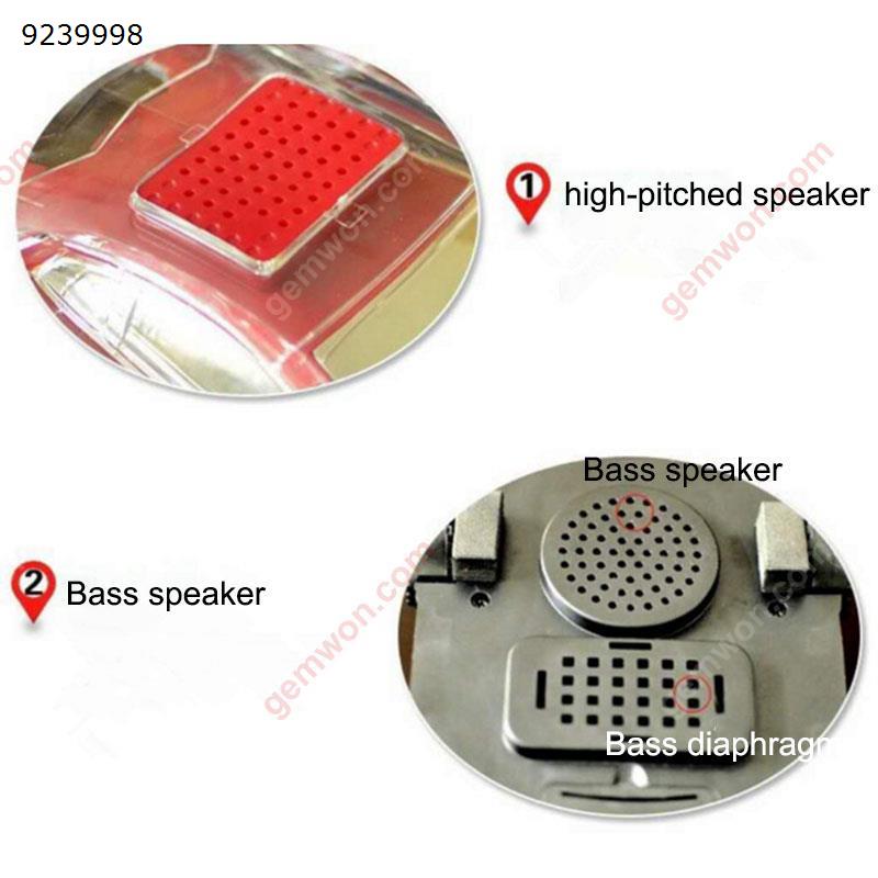 Sports car flash wireless Bluetooth speaker With lights，Red Bluetooth Speakers N/A