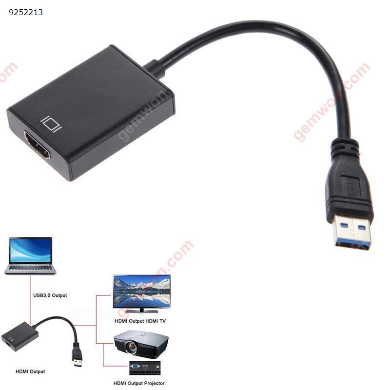 USB3.0 to HDMI Adapter Black with Built-in optical Drive（Without Audio Function） Audio & Video Converter N/A