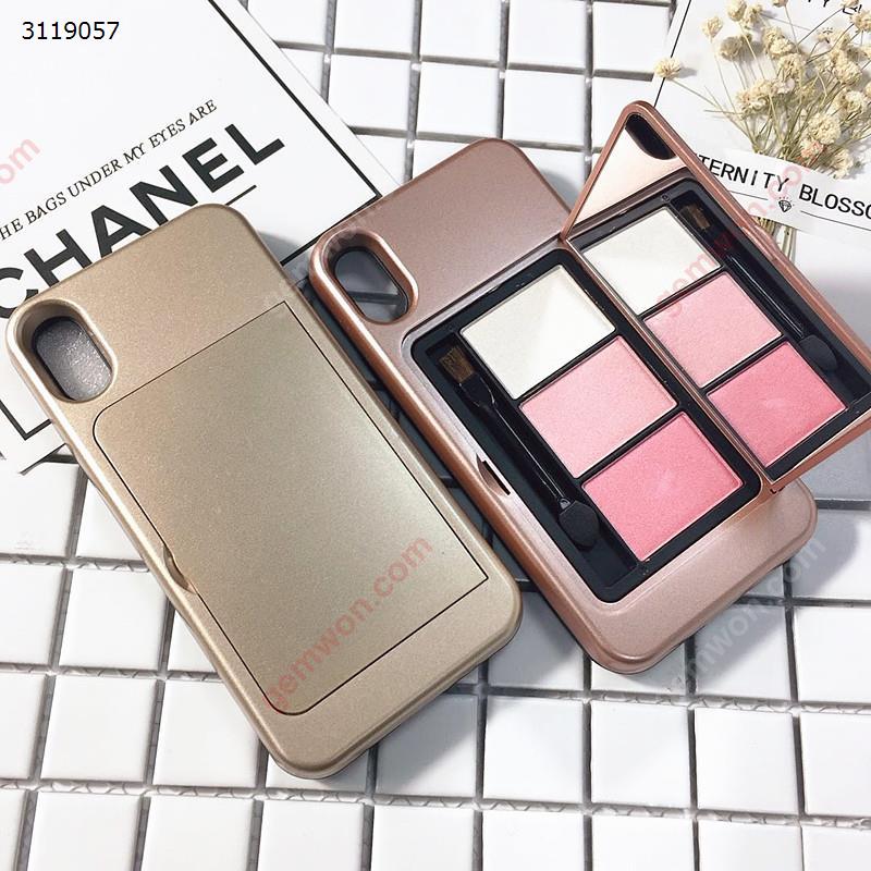 iphone6 plus Makeup phone case，Set makeup and mobile phone shell one，Makeup Artifact Cover，gold Case iphone6 plus Makeup phone case