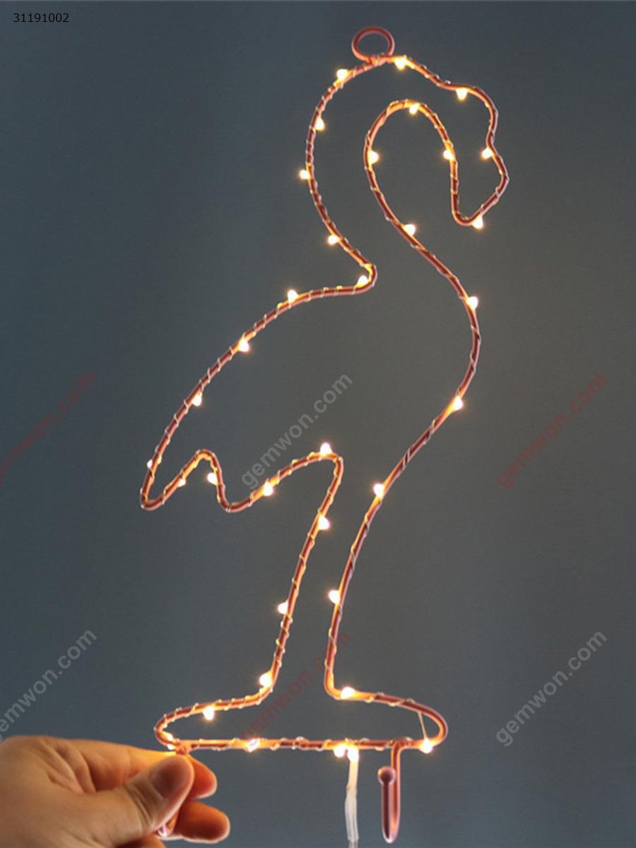 Hanger light，Nightlight wall hangings，Iron modeling lamp，Flamingos（Warm White） LED String Light HANGER LIGHT