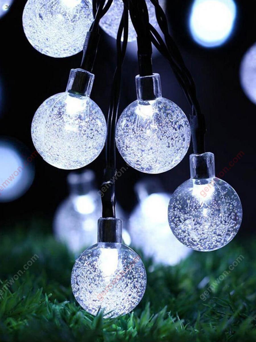 Solar light string 30LED bubble beads string(white) LED String Light Solar energy