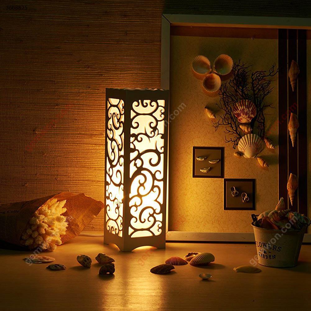 New Fashion E27 White Modern Desk Lamp Table Lamps for Bedroom Bed Light Reading Hollowed Plastic Light Decorative light 0125