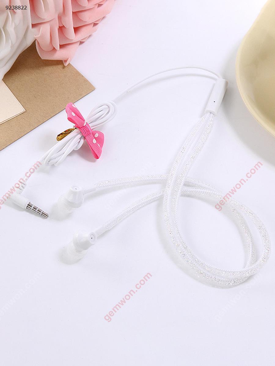 Diamond Headphone Bracelet，Subwoofer headphones white Headset u22