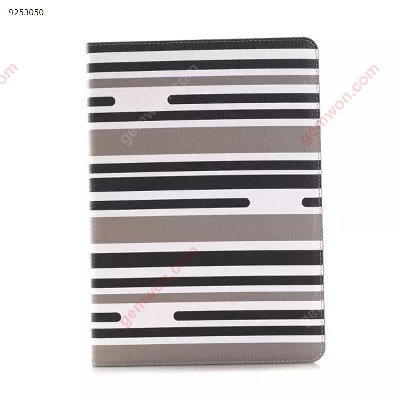 Two-color protective shell apple ipad6 color striped sleep tablet computer leather card holder，gray Other ipad 6