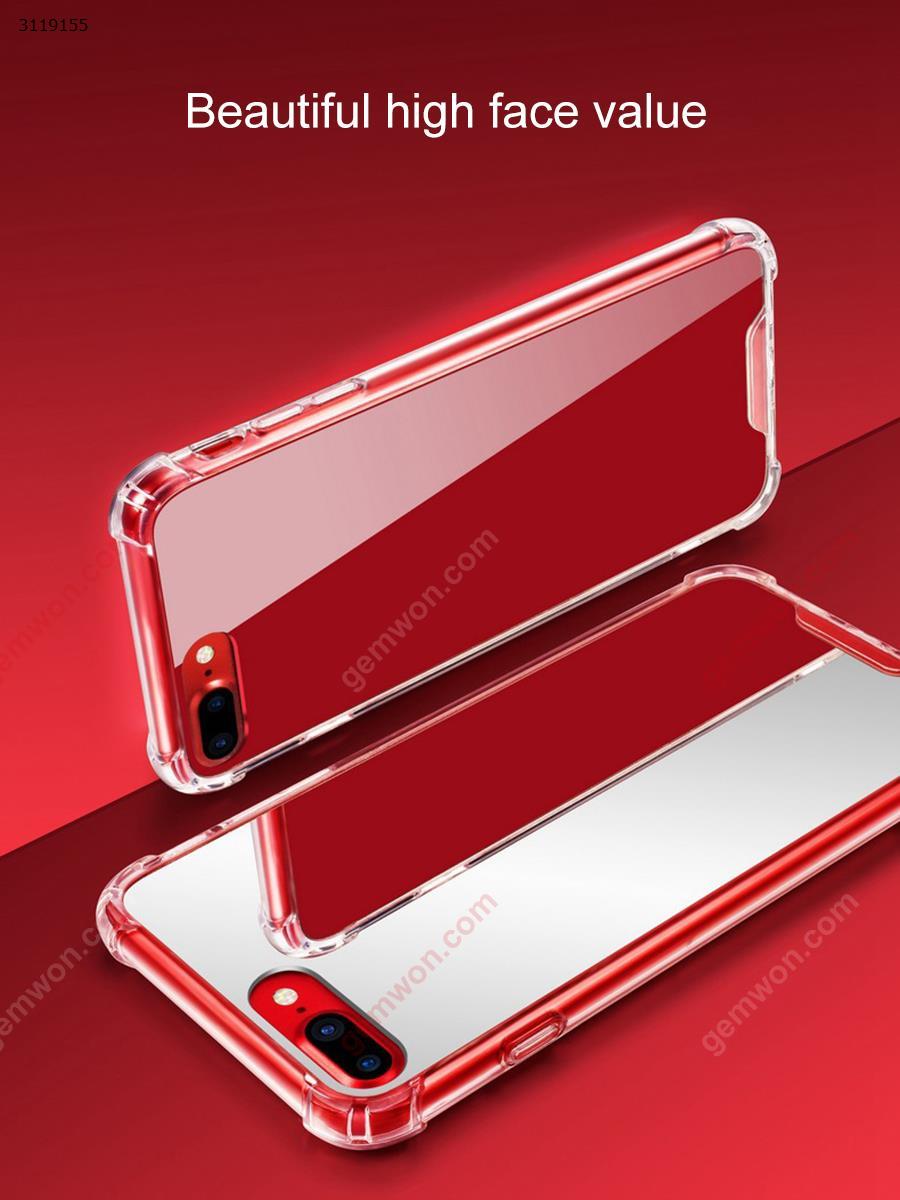 iphoneX Sequined mirror phone case，Airbag square all-inclusive drop protection cover，red Case iphoneX Sequined mirror phone case