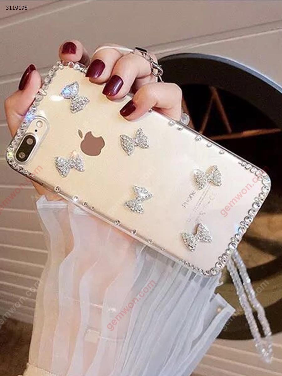 iphone7 plus 
Rhinestone bow mobile phone shell，All-inclusive soft shell Case IPHONE7 PLUSRHINESTONE BOW MOBILE PHONE SHELL