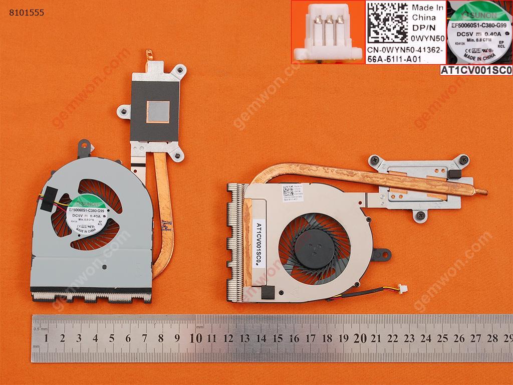 DELL inspiron 5558 5458 5559 5459(AMD,Heatsink) Laptop Fan 0WYN50    EF50060S1-C380-G99