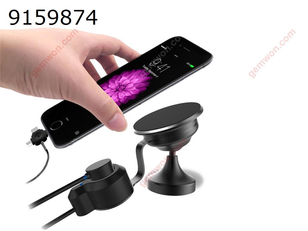 Charging Car Phone Holder  Non Magnetic Car Phone Holder IOS/ Type C/ Android Magnetic USB Charging Data Cable Holder Other QB