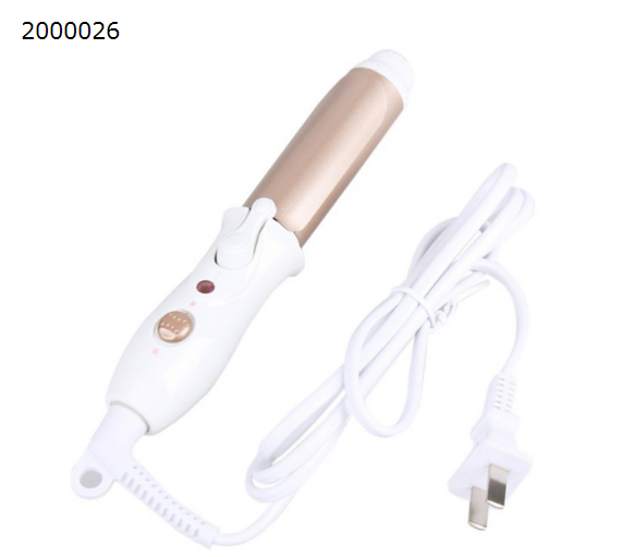 Student Dormitory Ceramic Glaze Mini Hair Curlers, Liu Hair Curlers, Perm Hair Rollers，White and gold