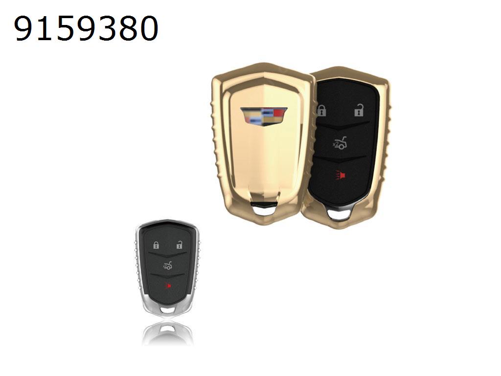 Cadillac ATSL/SRX/XTS Car Key Shell Plating TPU Key Pack（Gold  highlights） Autocar Decorations TPU