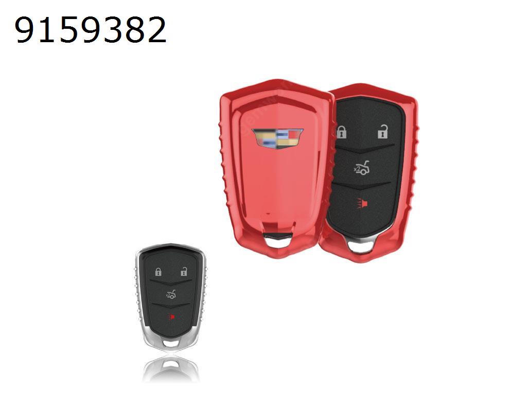 Cadillac ATSL/SRX/XTS Car Key Shell Plating TPU Key Pack（Red highlights ） Autocar Decorations TPU