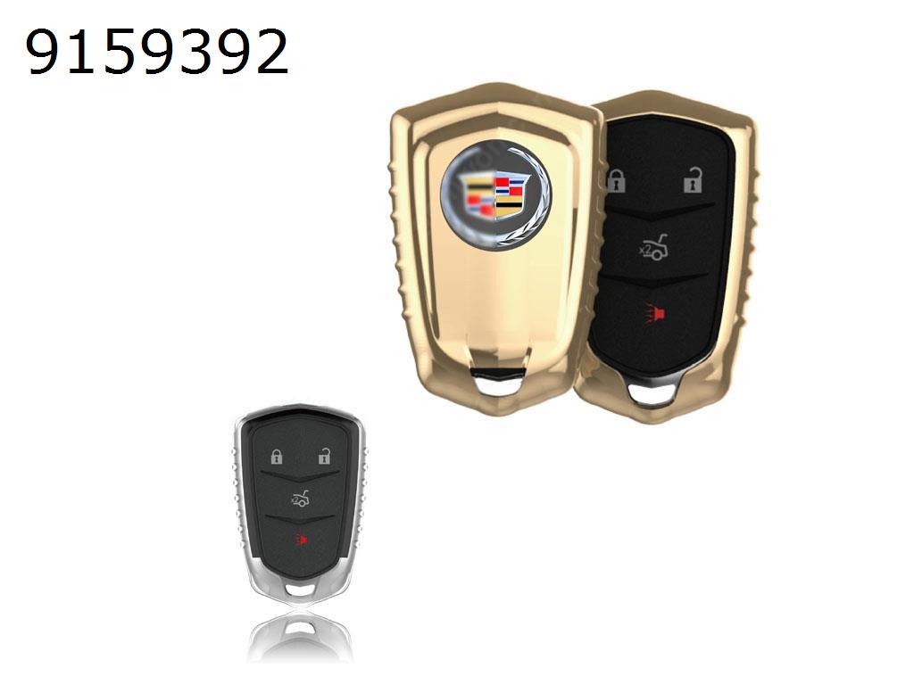 Cadillac ATSL/SRX/XTS Car Key Shell Plating TPU Key Pack（Gold  highlights） Autocar Decorations TPU