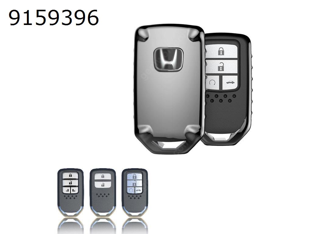 Honda Odyssey Fit Car Key Case TPU Key Shell Plating Drop Key Set（Black highlights） Autocar Decorations TPU