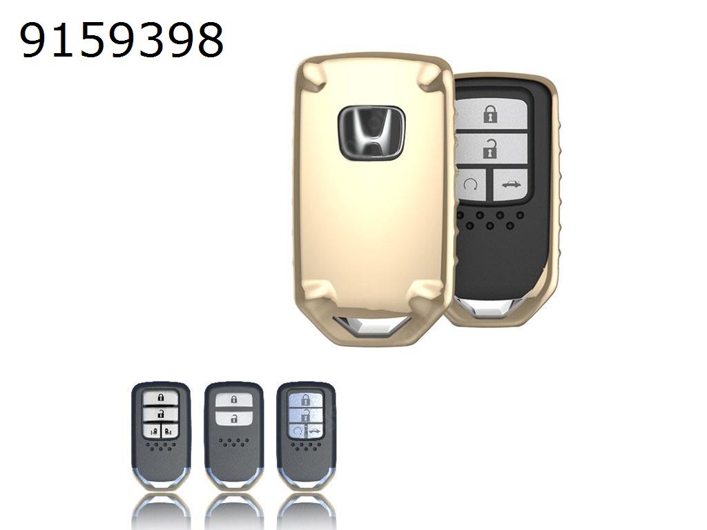 Honda Odyssey Fit Car Key Case TPU Key Shell Plating Drop Key Set（Gold  highlights） Autocar Decorations TPU