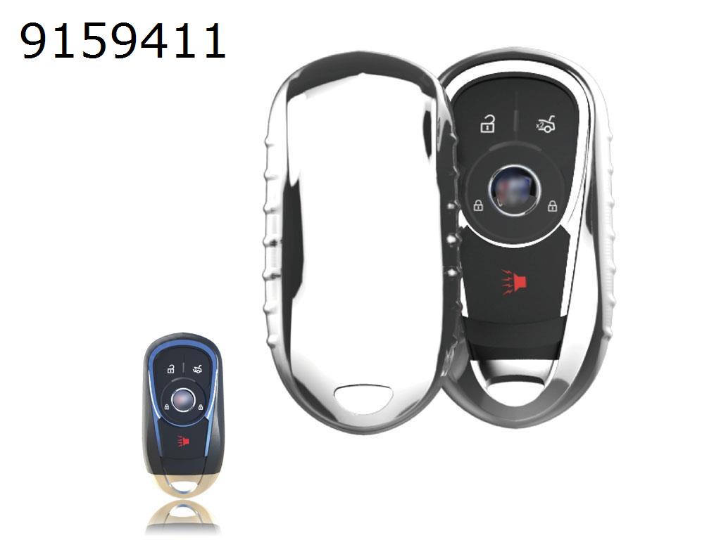 Car TPU Soft Key Pack GM New LaCrosse / Encore / Envision / Verano Shell Cover（Silver highlights） Autocar Decorations TPU