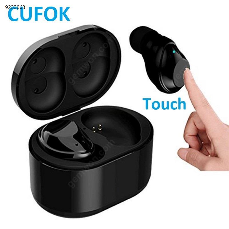 X6 TWS Wireless Bluetooth Headset, Waterproof Stereo Mini Ear In-ear (Black) Bluetooth Speakers WD-X6