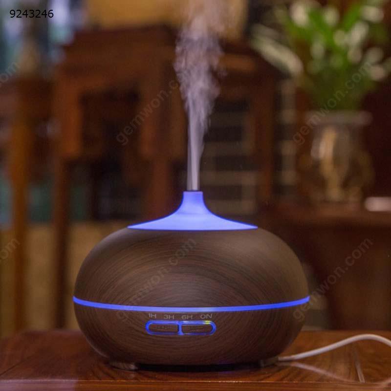 Auto-sensing Essential Oil Diffuser, 300ML Aromatherapy Ultrasonic Aroma, Wood Grain Adjustable Mist Air Humidifier, Auto Shutoff for Office Home Bedroom Yoga Spa, 7 Color LED Lights Changing Wood grain black Other B-X101