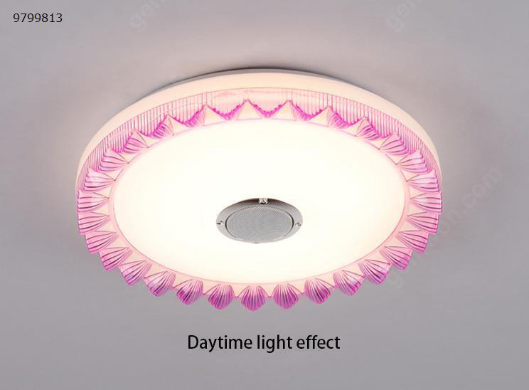 Smart Bluetooth lamp Round bedroom living room study children's lamp Tricolor variable led ceiling lamp，400mm2x24W，purple LED String Light Music lights