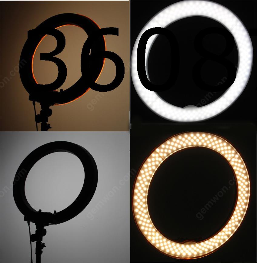 Dimmable  LED Studio Camera Ring Light Photo/Phone/Video Light Annular Lamp With Tripods Selfie Stick Rng Fill Light(45cm)(only lamp without bracket) US Decorative light LIVE FILL LIGHT