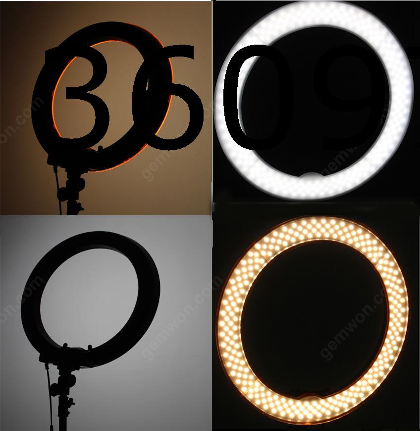 Dimmable  LED Studio Camera Ring Light Photo/Phone/Video Light Annular Lamp With Tripods Selfie Stick Rng Fill Light(34cm)(only lamp without bracket) US Decorative light Live fill light